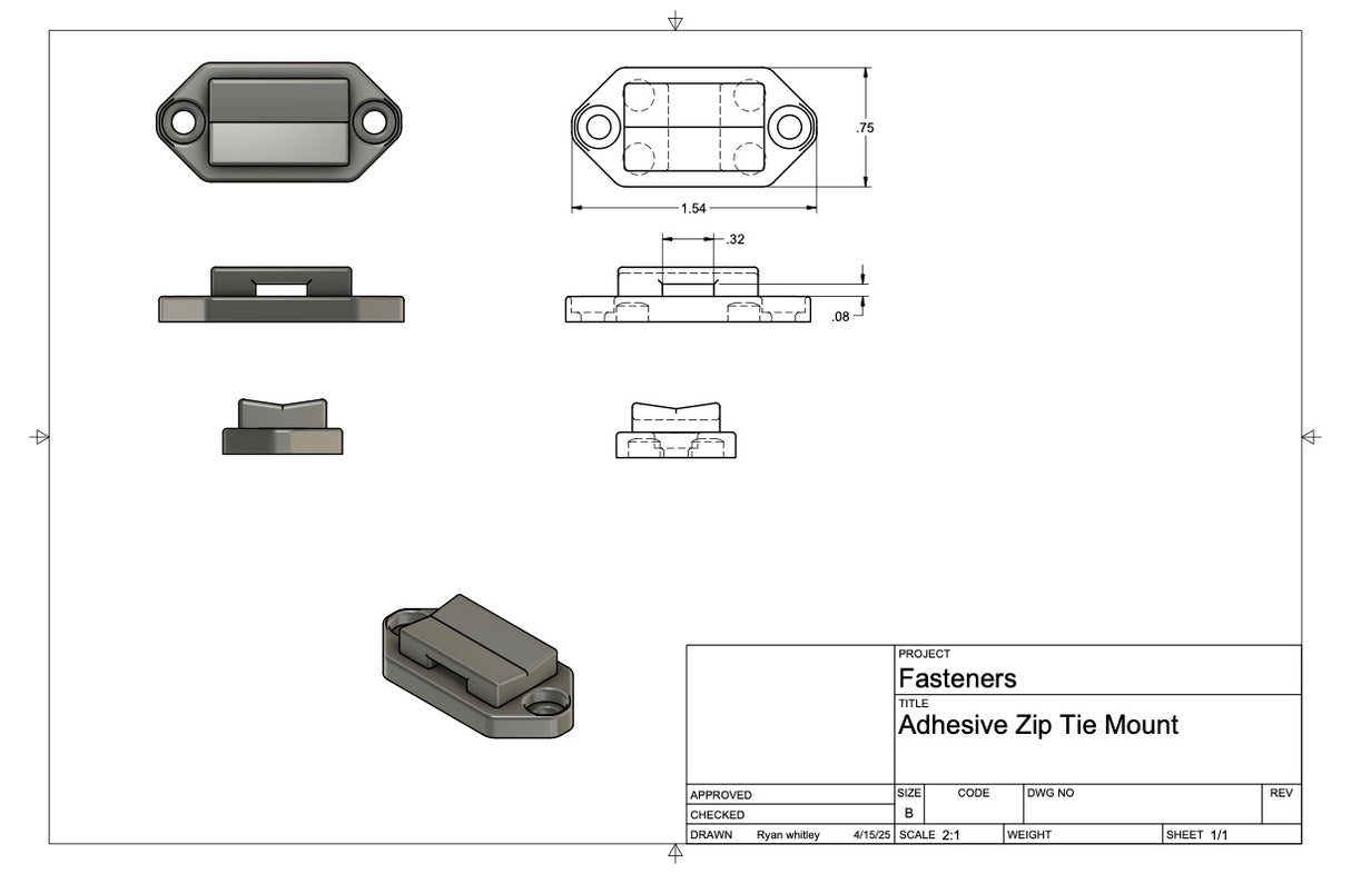 Adhesive Zip-Tie Mount